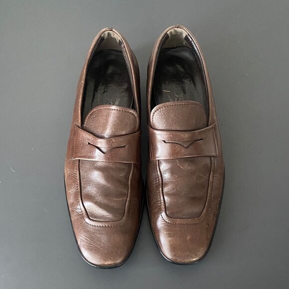 Tod's Other - Tod's Brown Leather Driver’s Loafers 9.5 Designer Luxury Country Club Old Money